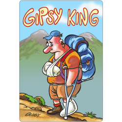 Magnes humorystyczny 64x94 mm - Gipsy King